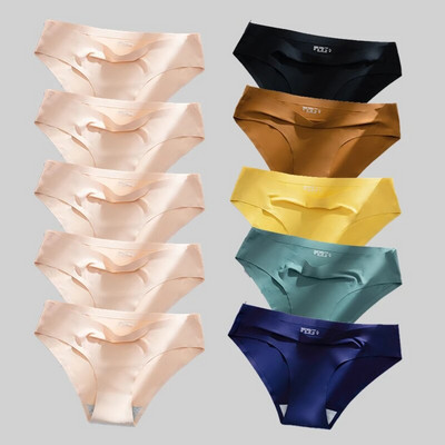 Giczi 10PCS/Set Bešavne ženske gaćice Jednobojno donje rublje od svilenog satena Prozračne udobne gaćice Seksi donje rublje Udobne gaćice