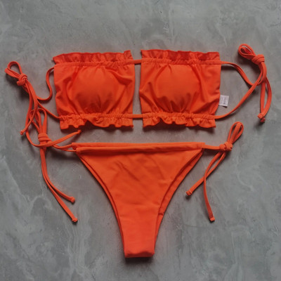 Costum de baie plisat Costume de baie pentru femei Set de bikini mini tanga pentru baie pentru înot îmbrăcăminte de plajă pentru costum de baie Costume de baie sexy pentru femei