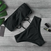 Costum de baie sexy de vară pentru femei Set de bikini Sutien cu cravată laterală Thong Beach Triunghi Costum Costum de baie Costum de baie