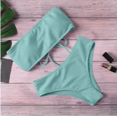 Costum de baie sexy de vară pentru femei Set de bikini Sutien cu cravată laterală Thong Beach Triunghi Costum Costum de baie Costum de baie