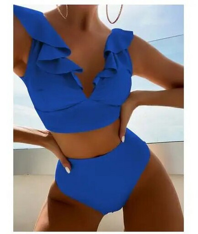 Bikini Push Up ženski kupaći kostim 2023. Novi leopard bikini s volanima Seksi kupaći kostimi visokog struka Ljetna odjeća za plažu Ženski kupaći kostim