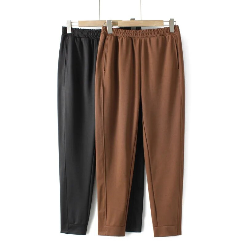 Dámske nohavice s elastickým pásom, veľkosť 4XL, plus veľkosť, háremové nohavice, jednofarebné, nadrozmerné, s krivkami, jar 2023