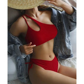 Μπικίνι Brazilian Swimsuit Woman 2023 Μαγιό μονό ώμου Μαγιό δύο τεμαχίων Biquinis Cut Out Swim Wear Bathers Maillot