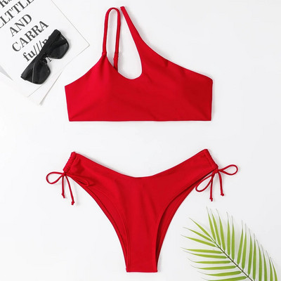 Μπικίνι Brazilian Swimsuit Woman 2023 Μαγιό μονό ώμου Μαγιό δύο τεμαχίων Biquinis Cut Out Swim Wear Bathers Maillot