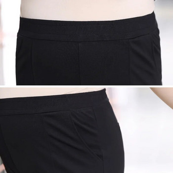 Панталони тип молив с висока талия Плюс размер Дамско облекло Големи черни панталони в летен стил Ежедневна мода Безплатна доставка