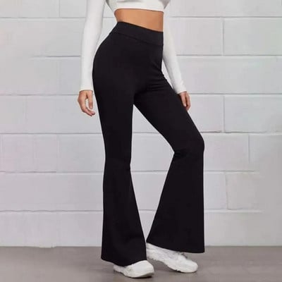 Pantaloni de yoga pentru damă, cu talie înaltă, slăbiți, pentru antrenament, pantaloni harem cu picioare largi, pantaloni dulci coreeani, pantaloni evazați pentru femei, pantaloni sport