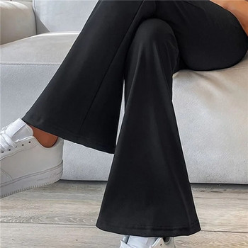 Καλοκαιρινό γυναικείο παντελόνι με φουσκωτό ψηλόμεσο καθημερινό παντελόνι αδυνατίσματος με φαρδύ πόδι Μαλακό αναπνεύσιμο μακρύ παντελόνι 2023 Γυναικεία ρούχα