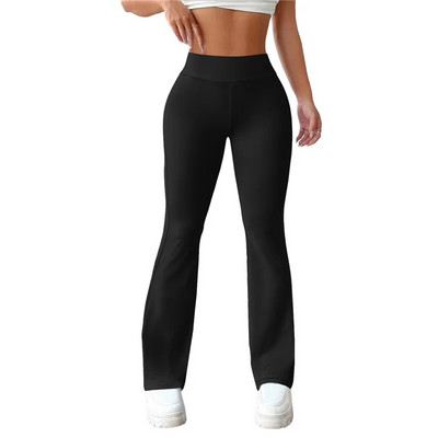 Pantaloni evazați pentru femei de vară cu talie înaltă Pantaloni largi de slabit casual Pantaloni lungi, moi, respirabili, îmbrăcăminte pentru femei 2023