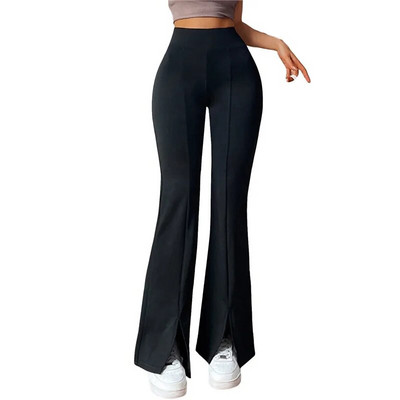 Pantaloni evazați pentru femei de vară cu talie înaltă Pantaloni largi de slabit casual Pantaloni lungi, moi, respirabili, îmbrăcăminte pentru femei 2023