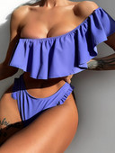 Bikini 2023 Seksi kupaći kostim s velikim volanima na jedno rame Ženski bikini komplet Kupaći kostim Bikini za plažu Ženski push up tankini