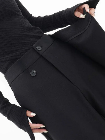 HOUZHOU Γυναικείο φαρδύ παντελόνι Ψηλόμεσο γοτθικό ιαπωνικό στιλ φαρδύ μαύρο παντελόνι ακανόνιστο ίσιο παντελόνι Casual streetwear