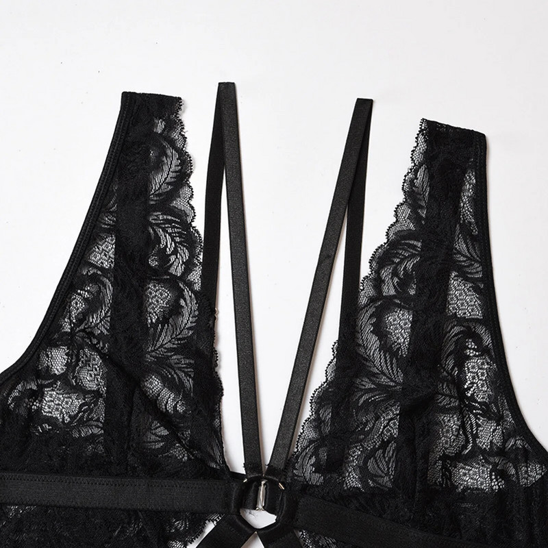 Žensko donje rublje Seksi set donjeg rublja za žene Plus Size Seksi čipkano donje rublje Spavaće Čelični prsten Pidžama Podvezica Lenceria Femenina