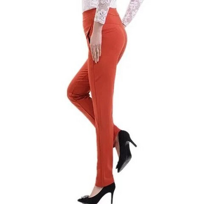 Mamine prevelike 5xl uske rastezljive pencil hlače smeđe boje, ležerne hlače s visokim strukom, uredske elegantne korejske hlače s tajicama