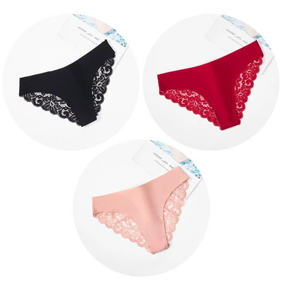 Giczi 3PCS Ženske gaćice Set od slatke čipke Žensko donje rublje Izdubljeno Seksi donje rublje Meke svilene satenske gaćice Ugodne ženske gaćice