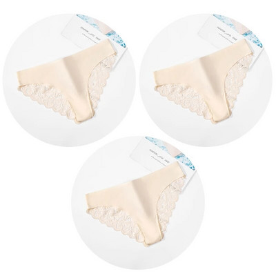 Giczi 3PCS Ženske gaćice Set od slatke čipke Žensko donje rublje Izdubljeno Seksi donje rublje Meke svilene satenske gaćice Ugodne ženske gaćice