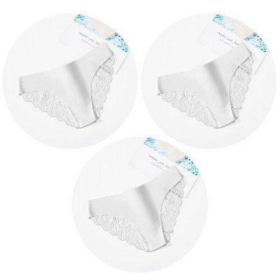 Giczi 3PCS Ženske gaćice Set od slatke čipke Žensko donje rublje Izdubljeno Seksi donje rublje Meke svilene satenske gaćice Ugodne ženske gaćice