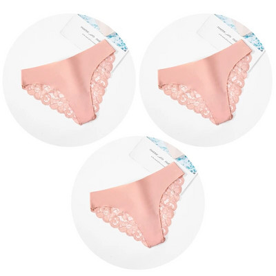 Giczi 3PCS Ženske gaćice Set od slatke čipke Žensko donje rublje Izdubljeno Seksi donje rublje Meke svilene satenske gaćice Ugodne ženske gaćice