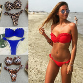 γυναικεία πράσινα τοπ μαγιό με βολάν μαγιό για γυναίκες 2023 beach wear γυναικείο στράπλες μαγιό κόκκινο επίδεσμο tankini