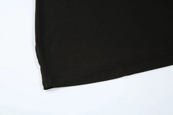 Плюс размер дантелена пачуърк елегантна тениска Дамска тениска с къс ръкав, плътен черен модал, лятна официална горна тениска за офис работа 5XL 6XL