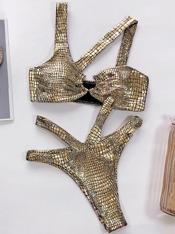 Vigorashely Bandage kupaći kostim Ženski seksi zmijski bikini 2023. Kupaći kostim Ženski zlatni bikini set Biquini kupaći kostim Kupaći kostim