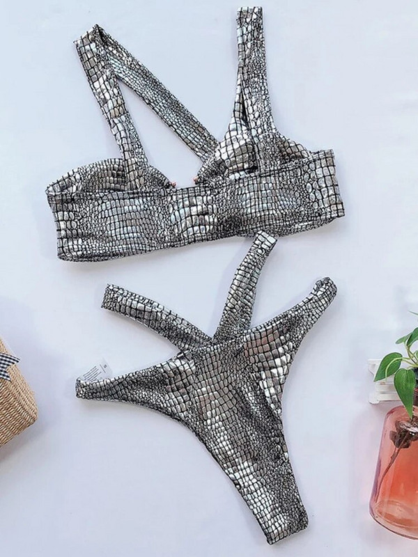 Vigorashely Bandage kupaći kostim Ženski seksi zmijski bikini 2023. Kupaći kostim Ženski zlatni bikini set Biquini kupaći kostim Kupaći kostim