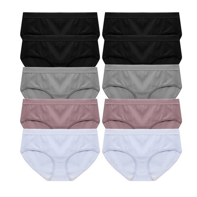 Σετ 10 τεμαχίων Γυναικεία εσώρουχα Βαμβακερά Γυναικεία Εσώρουχα Soild Γυναικεία εσώρουχα 10 τμχ Σώβρακο Δωρεάν αποστολή Tangas Drop Shipping