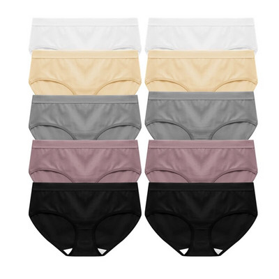 Σετ 10 τεμαχίων Γυναικεία εσώρουχα Βαμβακερά Γυναικεία Εσώρουχα Soild Γυναικεία εσώρουχα 10 τμχ Σώβρακο Δωρεάν αποστολή Tangas Drop Shipping