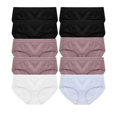Σετ 10 τεμαχίων Γυναικεία εσώρουχα Βαμβακερά Γυναικεία Εσώρουχα Soild Γυναικεία εσώρουχα 10 τμχ Σώβρακο Δωρεάν αποστολή Tangas Drop Shipping