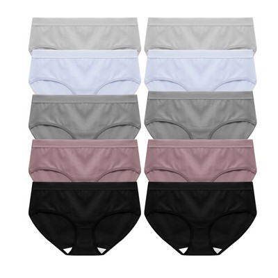 Σετ 10 τεμαχίων Γυναικεία εσώρουχα Βαμβακερά Γυναικεία Εσώρουχα Soild Γυναικεία εσώρουχα 10 τμχ Σώβρακο Δωρεάν αποστολή Tangas Drop Shipping