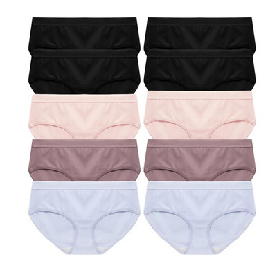 Σετ 10 τεμαχίων Γυναικεία εσώρουχα Βαμβακερά Γυναικεία Εσώρουχα Soild Γυναικεία εσώρουχα 10 τμχ Σώβρακο Δωρεάν αποστολή Tangas Drop Shipping