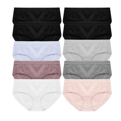 Σετ 10 τεμαχίων Γυναικεία εσώρουχα Βαμβακερά Γυναικεία Εσώρουχα Soild Γυναικεία εσώρουχα 10 τμχ Σώβρακο Δωρεάν αποστολή Tangas Drop Shipping