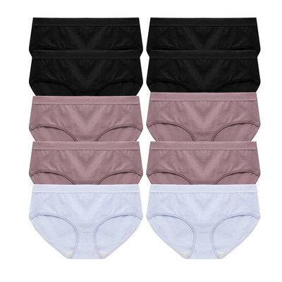 Σετ 10 τεμαχίων Γυναικεία εσώρουχα Βαμβακερά Γυναικεία Εσώρουχα Soild Γυναικεία εσώρουχα 10 τμχ Σώβρακο Δωρεάν αποστολή Tangas Drop Shipping