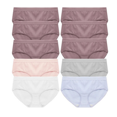 Σετ 10 τεμαχίων Γυναικεία εσώρουχα Βαμβακερά Γυναικεία Εσώρουχα Soild Γυναικεία εσώρουχα 10 τμχ Σώβρακο Δωρεάν αποστολή Tangas Drop Shipping