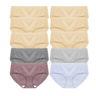 Σετ 10 τεμαχίων Γυναικεία εσώρουχα Βαμβακερά Γυναικεία Εσώρουχα Soild Γυναικεία εσώρουχα 10 τμχ Σώβρακο Δωρεάν αποστολή Tangas Drop Shipping