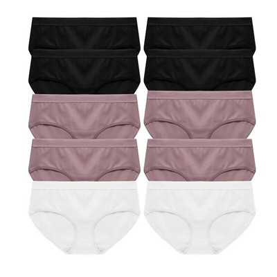 Σετ 10 τεμαχίων Γυναικεία εσώρουχα Βαμβακερά Γυναικεία Εσώρουχα Soild Γυναικεία εσώρουχα 10 τμχ Σώβρακο Δωρεάν αποστολή Tangas Drop Shipping