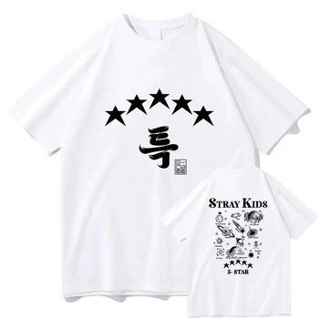2024 Αδέσποτα Παιδικά Μπλουζάκια 5 Αστέρων Γυναικεία Μπλουζάκι Harajuku Αισθητικό Γραφικό Νέο Unisex Streetwear Casual Βαμβακερό μπλουζάκι