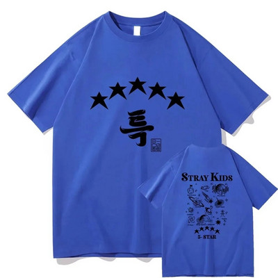 2024 Αδέσποτα Παιδικά Μπλουζάκια 5 Αστέρων Γυναικεία Μπλουζάκι Harajuku Αισθητικό Γραφικό Νέο Unisex Streetwear Casual Βαμβακερό μπλουζάκι