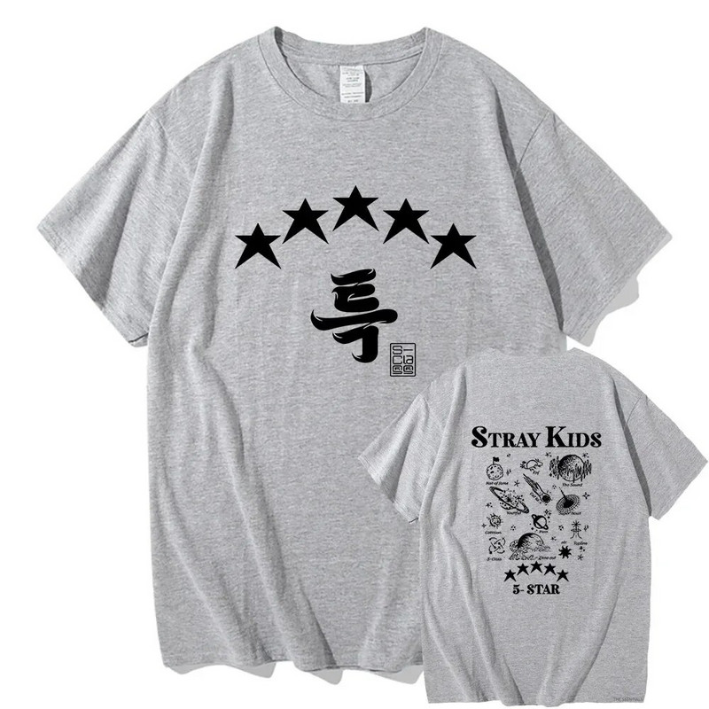 2024 Αδέσποτα Παιδικά Μπλουζάκια 5 Αστέρων Γυναικεία Μπλουζάκι Harajuku Αισθητικό Γραφικό Νέο Unisex Streetwear Casual Βαμβακερό μπλουζάκι