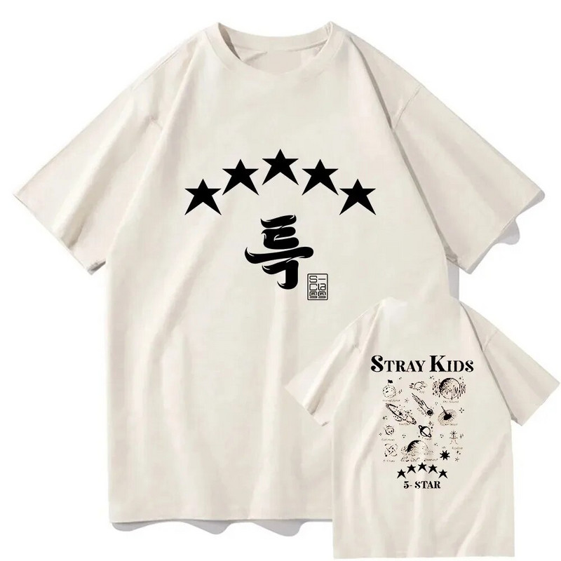 2024 Αδέσποτα Παιδικά Μπλουζάκια 5 Αστέρων Γυναικεία Μπλουζάκι Harajuku Αισθητικό Γραφικό Νέο Unisex Streetwear Casual Βαμβακερό μπλουζάκι