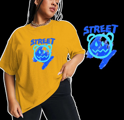 Καλοκαιρινό μπλουζάκι σε μεγάλο μέγεθος Γυναικείο βαμβακερό μπλουζάκι, εκτύπωση αρκουδάκι με κινούμενα σχέδια Γυναικεία μπλουζάκια με κοντό μανίκι Fashion Tee Γυναικεία ρούχα δρόμου