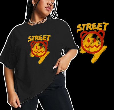 Καλοκαιρινό μπλουζάκι σε μεγάλο μέγεθος Γυναικείο βαμβακερό μπλουζάκι, εκτύπωση αρκουδάκι με κινούμενα σχέδια Γυναικεία μπλουζάκια με κοντό μανίκι Fashion Tee Γυναικεία ρούχα δρόμου