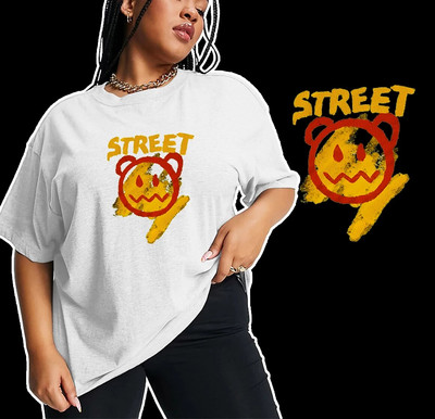 Καλοκαιρινό μπλουζάκι σε μεγάλο μέγεθος Γυναικείο βαμβακερό μπλουζάκι, εκτύπωση αρκουδάκι με κινούμενα σχέδια Γυναικεία μπλουζάκια με κοντό μανίκι Fashion Tee Γυναικεία ρούχα δρόμου