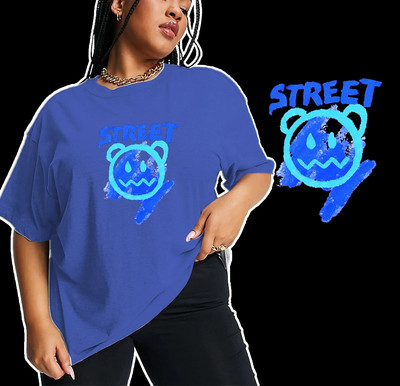 Καλοκαιρινό μπλουζάκι σε μεγάλο μέγεθος Γυναικείο βαμβακερό μπλουζάκι, εκτύπωση αρκουδάκι με κινούμενα σχέδια Γυναικεία μπλουζάκια με κοντό μανίκι Fashion Tee Γυναικεία ρούχα δρόμου