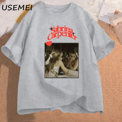 Tricou Marime Plus Femei Vintage Sabrina Carpenter Muzică Retro Tricou Nu pot trimite Tur Merch Tricouri Rock Tees Haine din bumbac