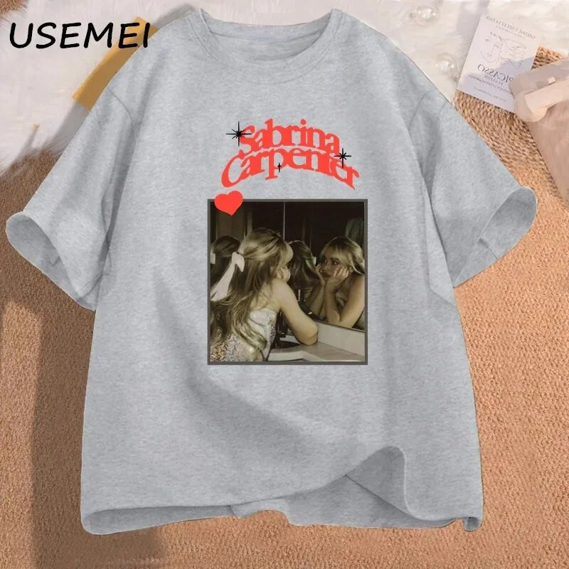 Tricou Marime Plus Femei Vintage Sabrina Carpenter Muzică Retro Tricou Nu pot trimite Tur Merch Tricouri Rock Tees Haine din bumbac