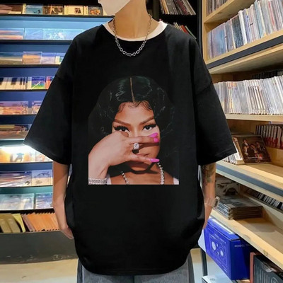 Vruća reperica Nicki Minaj velike veličine Majice kratkih rukava s grafikama Muškarci Žene Vintage majica kratkih rukava Ljetna ulična modna prevelika majica