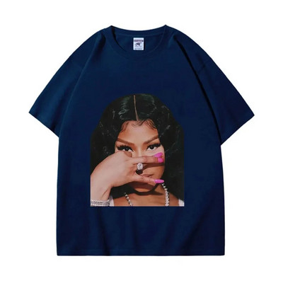 Vruća reperica Nicki Minaj velike veličine Majice kratkih rukava s grafikama Muškarci Žene Vintage majica kratkih rukava Ljetna ulična modna prevelika majica