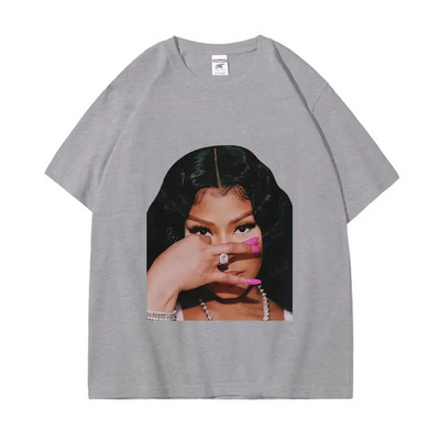 Vruća reperica Nicki Minaj velike veličine Majice kratkih rukava s grafikama Muškarci Žene Vintage majica kratkih rukava Ljetna ulična modna prevelika majica