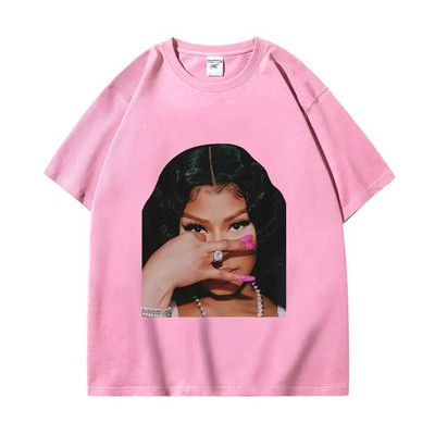 Vruća reperica Nicki Minaj velike veličine Majice kratkih rukava s grafikama Muškarci Žene Vintage majica kratkih rukava Ljetna ulična modna prevelika majica