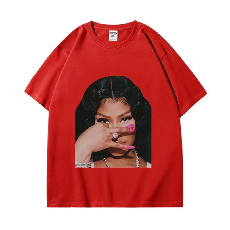Vruća reperica Nicki Minaj velike veličine Majice kratkih rukava s grafikama Muškarci Žene Vintage majica kratkih rukava Ljetna ulična modna prevelika majica